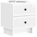 vidaXL Éjjeliszekrény 2 pcs Magasfényű Fehér 43 x 34,5 x 47,5 cm