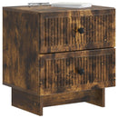 vidaXL Éjjeliszekrény Füstös Tölgy 43 x 34,5 x 47,5 cm Szerelt Fa