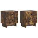 vidaXL Éjjeliszekrény fiókkal 2 pcs Füstös Tölgy 43 x 34,5 x 47,5 cm
