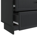 vidaXL Éjjeliszekrény fiókkal Fekete 62 x 34,5 x 47,5 cm Szerelt Fa