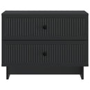 vidaXL Éjjeliszekrény fiókkal Fekete 62 x 34,5 x 47,5 cm Szerelt Fa