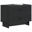 vidaXL Éjjeliszekrény fiókkal Fekete 62 x 34,5 x 47,5 cm Szerelt Fa