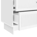 vidaXL Éjjeliszekrény Magasfényű Fehér 62 x 34,5 x 47,5 cm Szerelt Fa