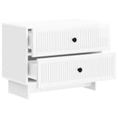 vidaXL Éjjeliszekrény Magasfényű Fehér 62 x 34,5 x 47,5 cm Szerelt Fa
