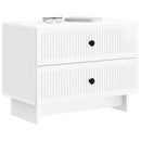 vidaXL Éjjeliszekrény Magasfényű Fehér 62 x 34,5 x 47,5 cm Szerelt Fa