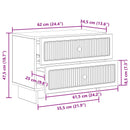 vidaXL Éjjeliszekrény Füstös Tölgy 62 x 34,5 x 47,5 cm Szerelt Fa