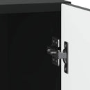 vidaXL Éjjeliszekrény 2 pcs Fekete 43 x 34,5 x 50 cm Szerelt Fa