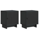 vidaXL Éjjeliszekrény 2 pcs Fekete 43 x 34,5 x 50 cm Szerelt Fa