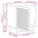 vidaXL Éjjeliszekrény 2 pcs Betonszürke 43 x 34,5 x 50 cm Szerelt Fa