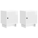 vidaXL Éjjeliszekrény 2 pcs Magasfényű Fehér 43 x 34,5 x 50 cm