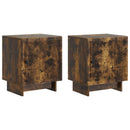 vidaXL Éjjeliszekrény 2 pcs Füstös Tölgy 43 x 34,5 x 50 cm Szerelt Fa