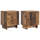 vidaXL Éjjeliszekrény 2 pcs Antik Fa 43 x 34,5 x 50 cm Szerelt Fa