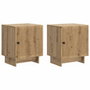 vidaXL Éjjeliszekrény 2 pcs Kézműves Tölgy 43 x 34,5 x 50 cm