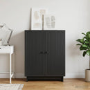 vidaXL Széf Fekete 66 x 34,5 x 90 cm Szerelt Fa