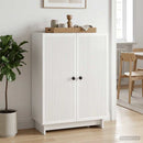 vidaXL Széf Magasfényű Fehér 66 x 34,5 x 90 cm Szerelt Fa