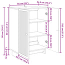 vidaXL Széf Antik Fa 66 x 34,5 x 90 cm Szerelt Fa