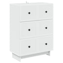 vidaXL Fiókos szekrény Fehér 66 x 34,5 x 90 cm Szerelt Fa