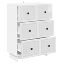 vidaXL Fiókos szekrény Magasfényű Fehér 66 x 34,5 x 90 cm Szerelt Fa