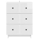 vidaXL Fiókos szekrény Magasfényű Fehér 66 x 34,5 x 90 cm Szerelt Fa