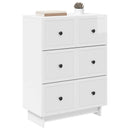 vidaXL Fiókos szekrény Magasfényű Fehér 66 x 34,5 x 90 cm Szerelt Fa