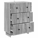 vidaXL Fiókos szekrény Szürke Sonoma 66 x 34,5 x 90 cm Szerelt Fa