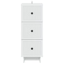 vidaXL Fiókos szekrény Fehér 33 x 34,5 x 90 cm Szerelt Fa