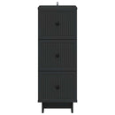 vidaXL Fiókos szekrény Fekete 33 x 34,5 x 90 cm Szerelt Fa
