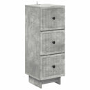 vidaXL Fiókos szekrény Betonszürke 33 x 34,5 x 90 cm Szerelt Fa