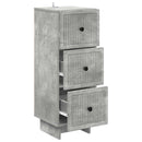 vidaXL Fiókos szekrény Betonszürke 33 x 34,5 x 90 cm Szerelt Fa