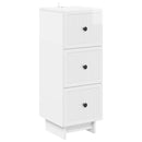 vidaXL Fiókos szekrény Magasfényű Fehér 33 x 34,5 x 90 cm Szerelt Fa