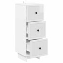 vidaXL Fiókos szekrény Magasfényű Fehér 33 x 34,5 x 90 cm Szerelt Fa