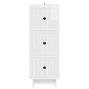 vidaXL Fiókos szekrény Magasfényű Fehér 33 x 34,5 x 90 cm Szerelt Fa
