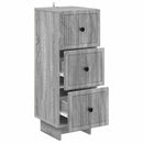 vidaXL Fiókos szekrény Szürke Sonoma 33 x 34,5 x 90 cm Szerelt Fa