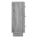 vidaXL Fiókos szekrény Szürke Sonoma 33 x 34,5 x 90 cm Szerelt Fa