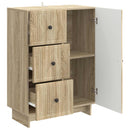 vidaXL Széf fiókkal Sonoma Tölgy 66 x 34,5 x 90 cm Szerelt Fa