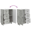 vidaXL Széf fiókkal Betonszürke 66 x 34,5 x 90 cm Szerelt Fa