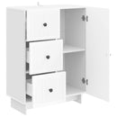 vidaXL Széf fiókkal Magasfényű Fehér 66 x 34,5 x 90 cm Szerelt Fa