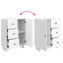 vidaXL Széf fiókkal Magasfényű Fehér 66 x 34,5 x 90 cm Szerelt Fa