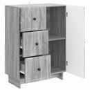 vidaXL Széf fiókkal Szürke Sonoma 66 x 34,5 x 90 cm Szerelt Fa