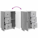 vidaXL Széf fiókkal Szürke Sonoma 66 x 34,5 x 90 cm Szerelt Fa