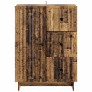 vidaXL Széf fiókkal Antik Fa 66 x 34,5 x 90 cm Szerelt Fa