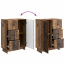 vidaXL Széf fiókkal Antik Fa 66 x 34,5 x 90 cm Szerelt Fa