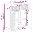 vidaXL Széf Fehér 66 x 34,5 x 90 cm Szerelt Fa