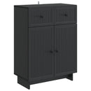 vidaXL Széf fiókkal Fekete 66 x 34,5 x 90 cm Szerelt Fa