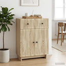 vidaXL Széf fiókkal Sonoma Tölgy 66 x 34,5 x 90 cm Szerelt Fa