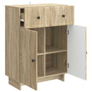 vidaXL Széf fiókkal Sonoma Tölgy 66 x 34,5 x 90 cm Szerelt Fa