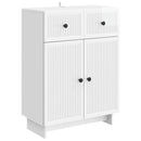 vidaXL Széf fiókkal Magasfényű Fehér 66 x 34,5 x 90 cm Szerelt Fa