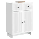 vidaXL Széf fiókkal Magasfényű Fehér 66 x 34,5 x 90 cm Szerelt Fa