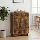 vidaXL Széf fiókkal Füstös Tölgy 66 x 34,5 x 90 cm Szerelt Fa