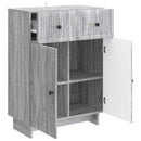 vidaXL Széf fiókkal Szürke Sonoma 66 x 34,5 x 90 cm Szerelt Fa